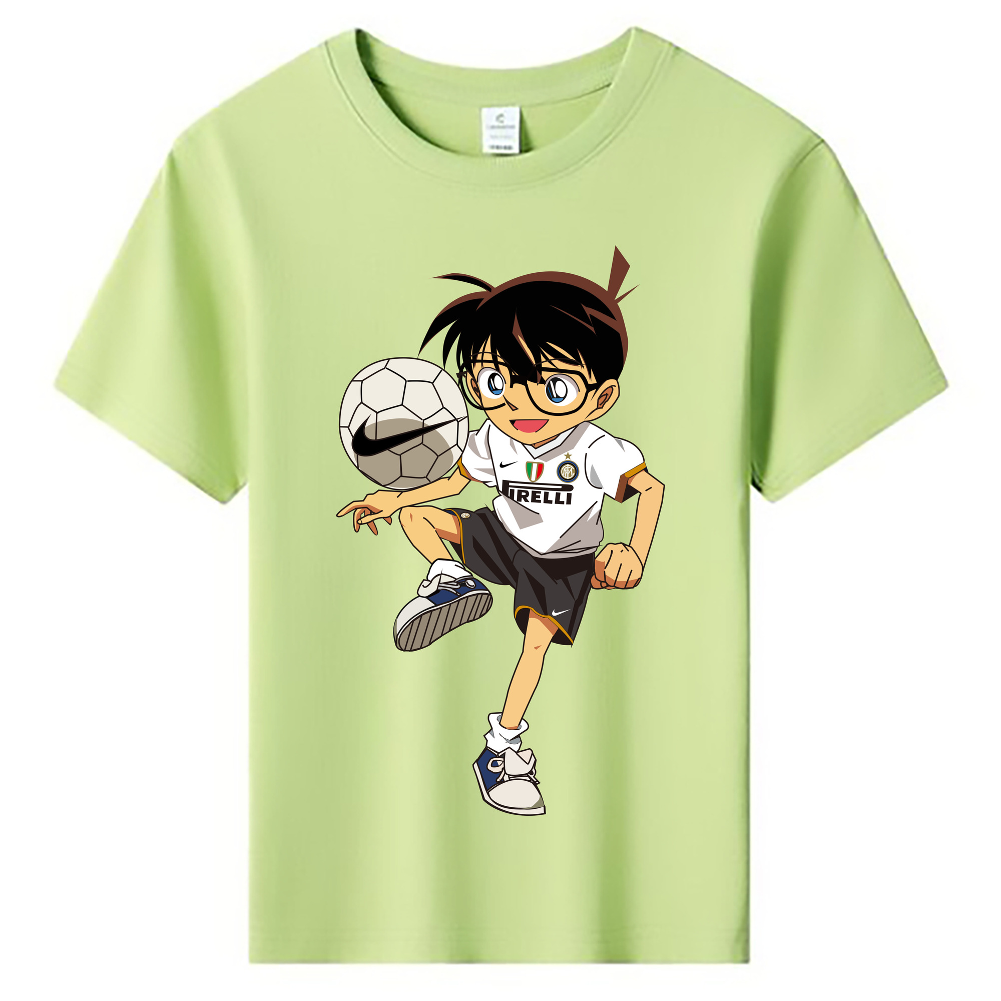 （画像用） 名探偵コナン 江戸川 コナン Detective Conan Conan Edogawa 綿100％キッズTシャツ（フロントプリント）